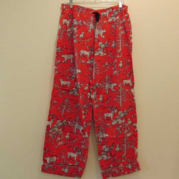 Victorias Secret Red Cotton Big Cat Sleep Pants Medium - Picture 2 of 16